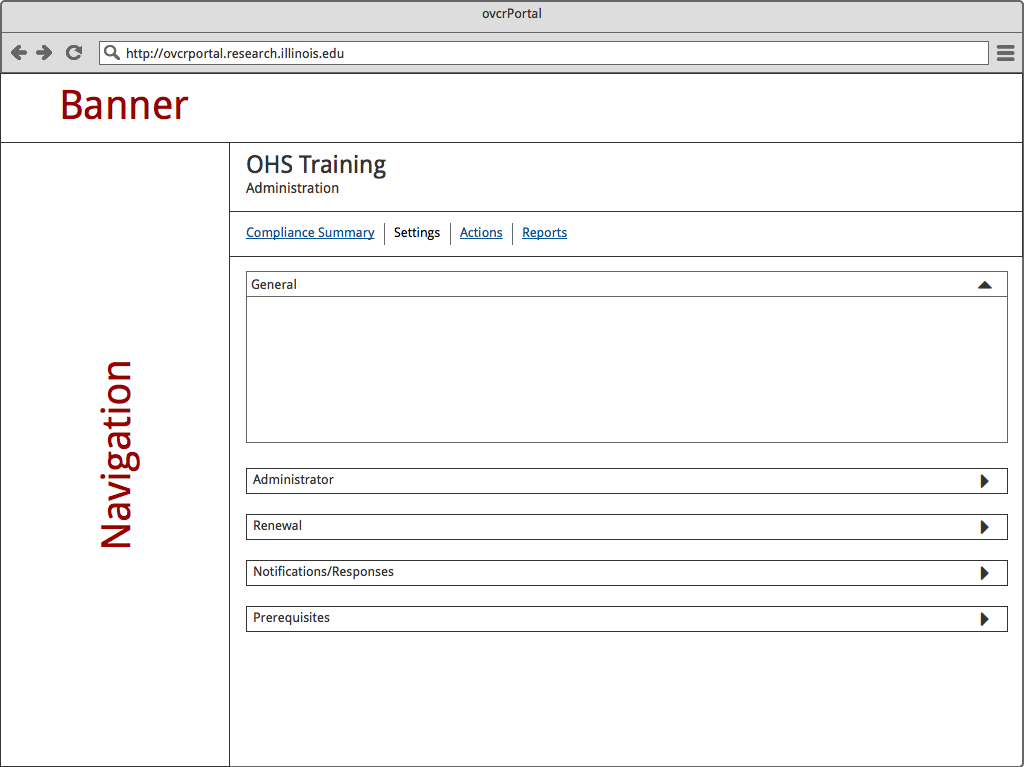 Expand/collage training settings mockup